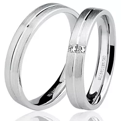 Aliança em Ouro Branco Escovada Anatômica 10.9g 3.9mm - 7500701000 - RDJ Joias
